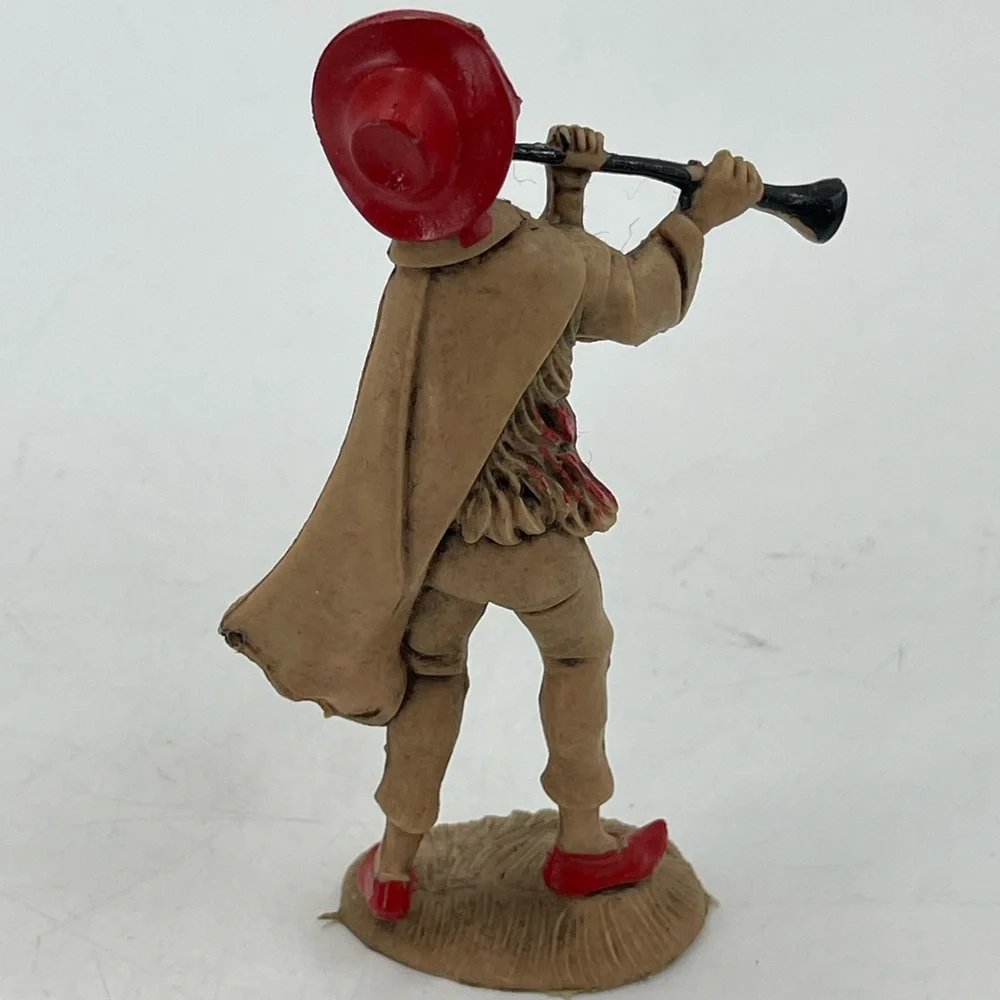 Vintage‎ Nativity Figure Plastic Replacement Shephard Boy Playing Horn 5